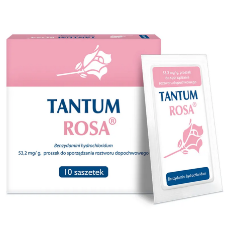 Tantum Rosa 53.2 mg/g, powder for solution, 10 sachets