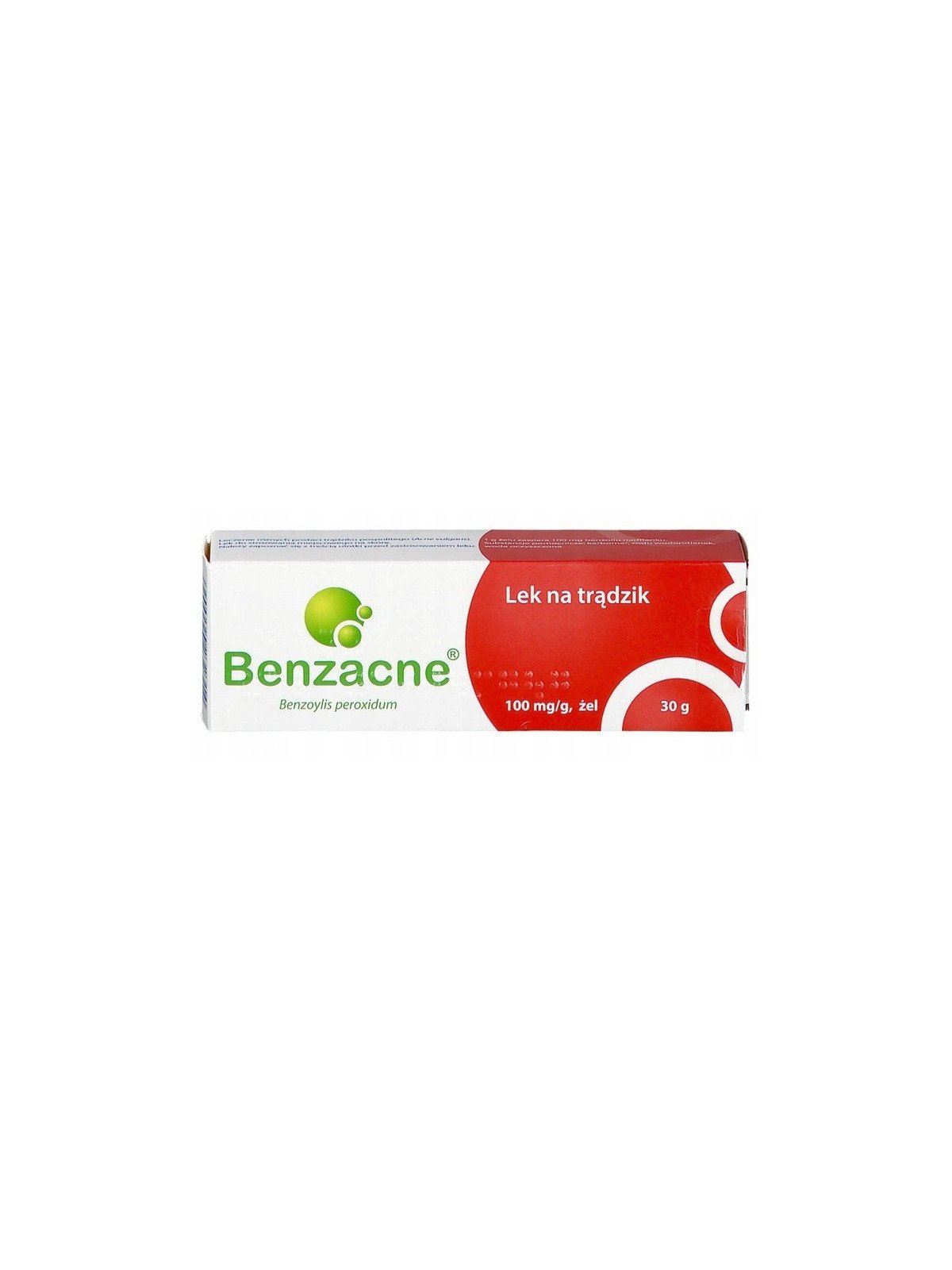 Benzacne, Lek na trądzik, żel 100 mg/g, 30 g