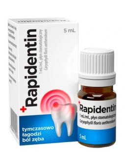 Rapidentin , płyn stomatologiczny do łagodzenia bólu zęba, 5 ml