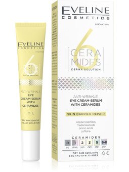 Eveline, 6 CERAMIDES, Anti-wrinkle eye cream-serum with ceramides, Day & Night, 20 ml
