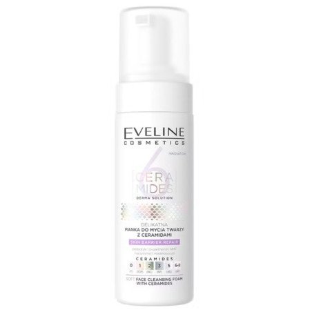 Eveline, series 6 Ceramides, Gentle face wash foam with ceramides, 150 ml