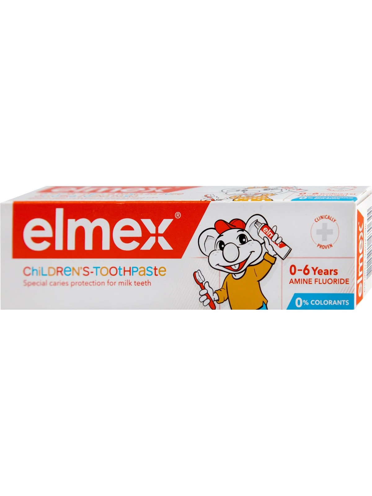 Elmex, pasta do zębów, dla dzieci od pierwszego ząbka do 6 lat, z aminofluorkiem, ochrona przed próchnicą, 50ml