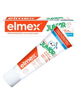 Elmex Junior, pasta do zębów dla dzieci 6-12 lat, przeciw próchnicy, z aminofluorkiem, 75 ml