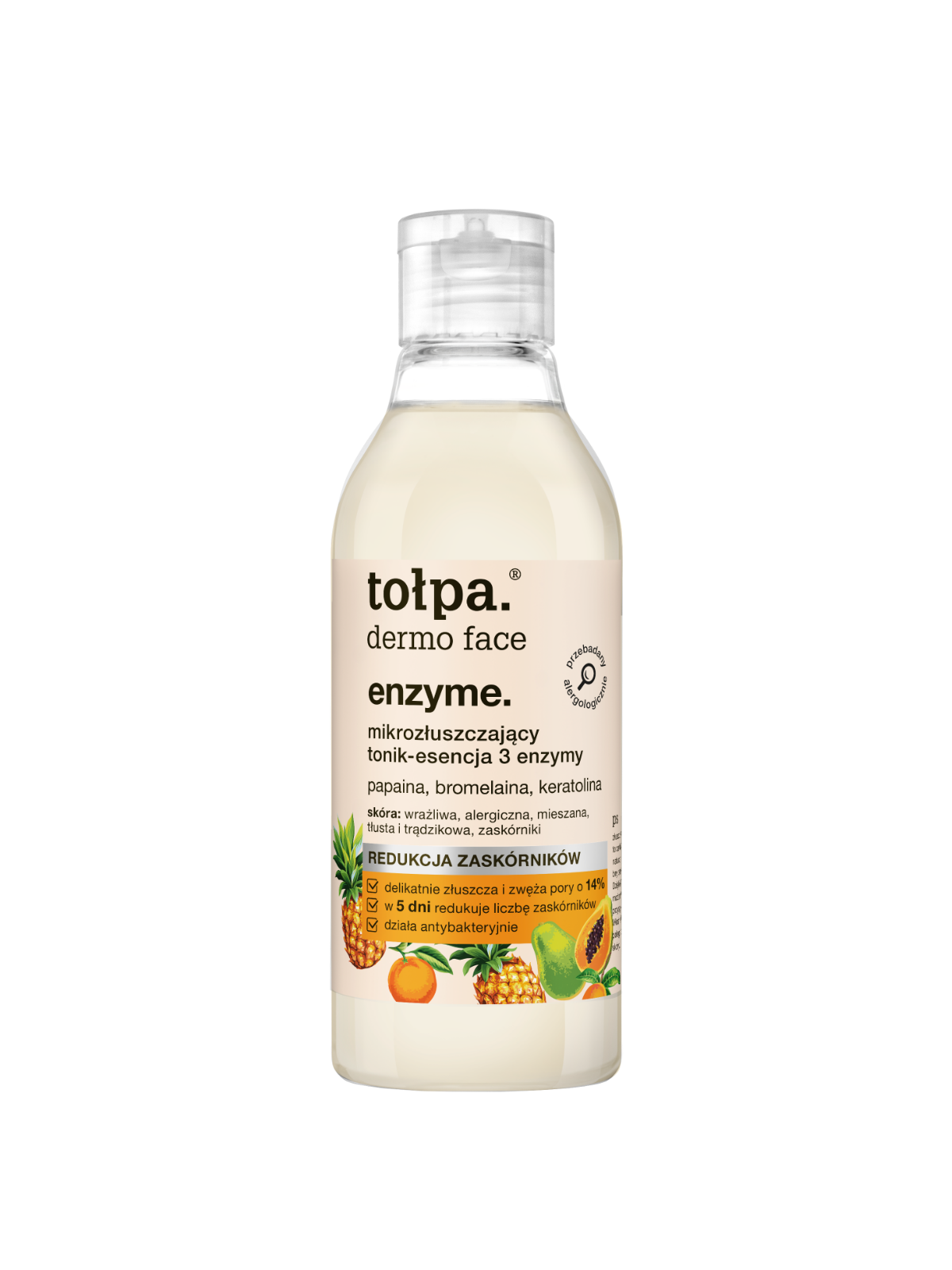 tolpa, dermo face micro-exfoliating tonic-essence 3 enzymes, 200 ml