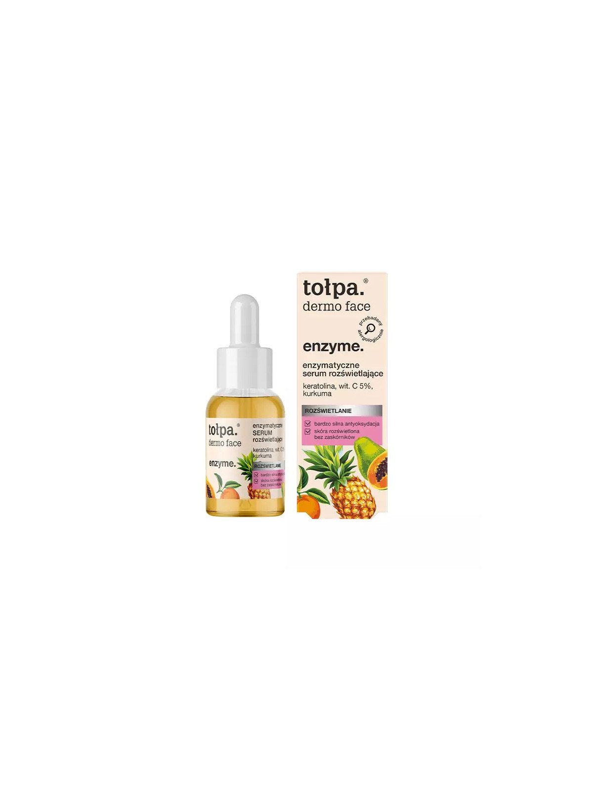 tołpa dermo face, enzyme. Enzymatyczne serum rozświetlające do twarzy, 30 ml