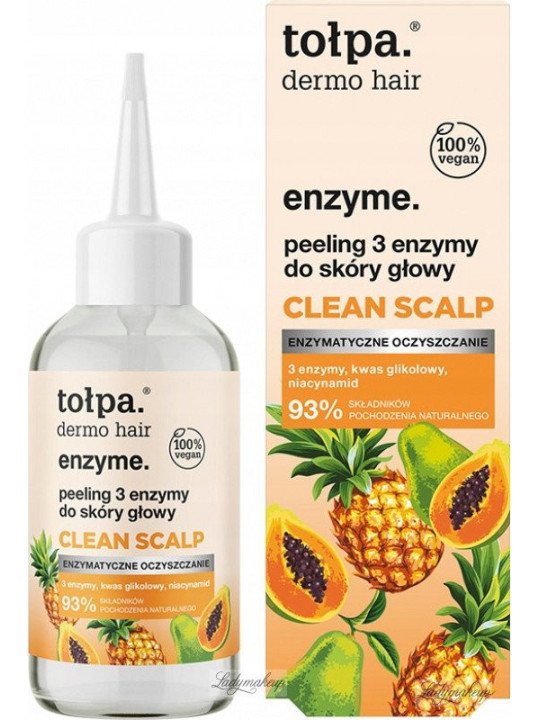 tołpa dermo hair peeling 3 enzymy do skóry głowy CLEAN SCALP, 100 ml