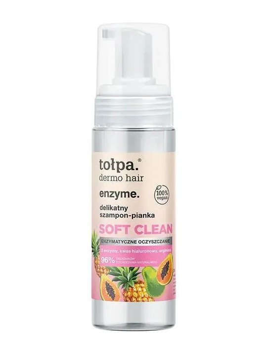 tołpa dermo hair, enzyme. Delikatny szampon-pianka SOFT CLEAN, 150 ml