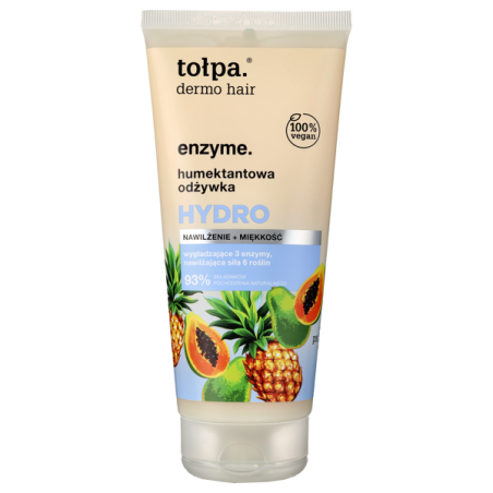 tołpa dermo hair, enzyme. Humektantowa odżywka HYDRO - nawilżenie + miękkość, 200 ml