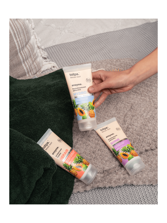 tołpa dermo hair, enzyme. Humektantowa odżywka HYDRO - nawilżenie + miękkość, 200 ml