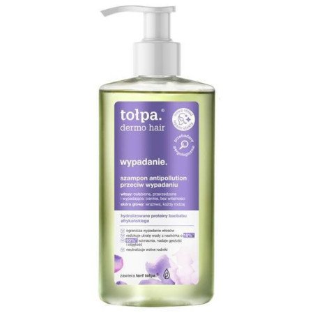 tołpa dermo hair, wypadanie. Szampon antipollution przeciw wypadaniu włosów, 250 ml