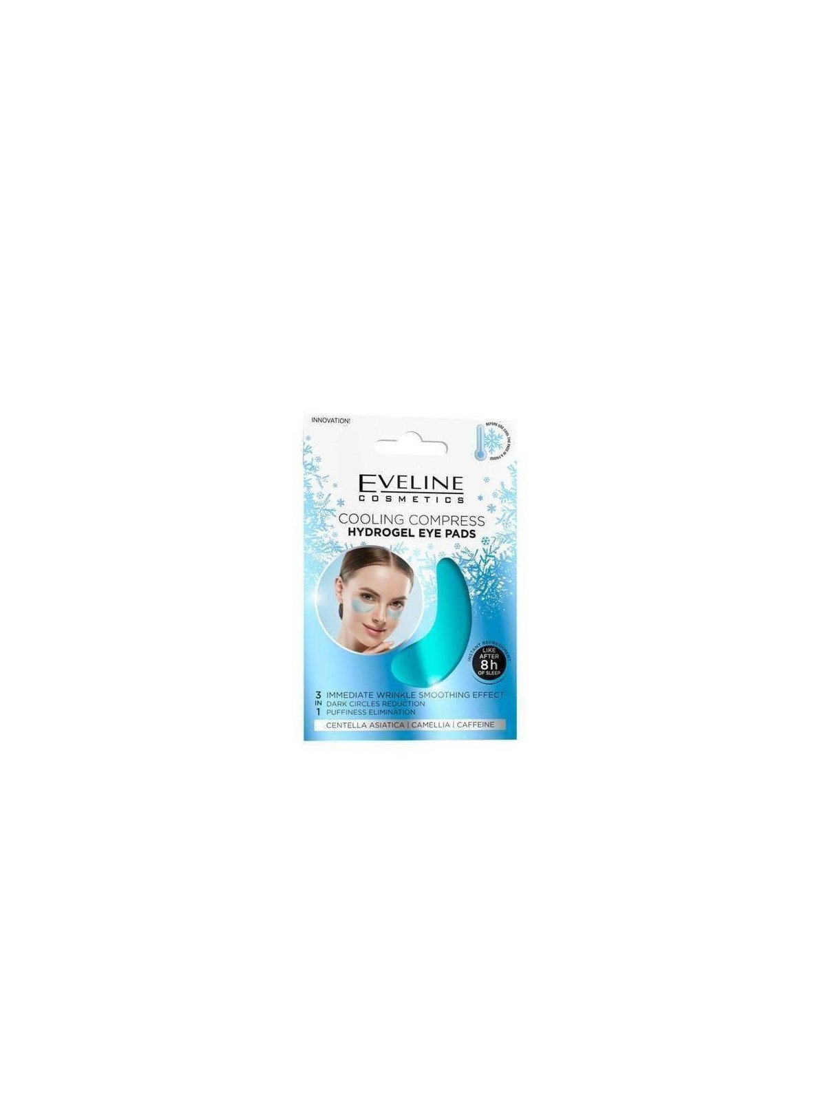 Eveline Cooling Compress Hydrogel Eye Patches 3in1 – Moisturizing, Reducing Swelling and Dark Circles