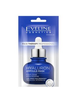 Eveline Face Therapy Professional – Hyaluron Ampoule-Face Mask 8ml, Deep Hydration and Smoothing