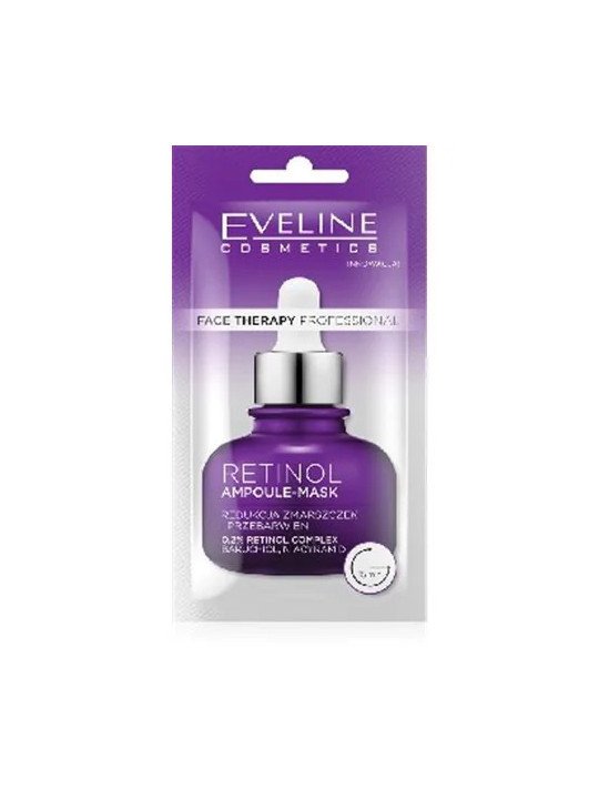 Eveline Face Therapy Professional Przeciwzmarszczkowa Maska-Ampułka z Retinolem 0,2% 8ml – Wygładzenie i Odmłodzenie