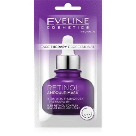 Eveline Face Therapy Professional Przeciwzmarszczkowa Maska-Ampułka z Retinolem 0,2% 8ml – Wygładzenie i Odmłodzenie