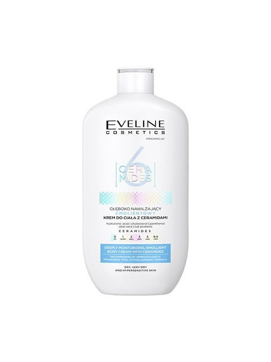 Eveline 6 Ceramides Deeply Moisturizing Emollient Body Cream 350ml – Protection, Moisturizing and Regeneration