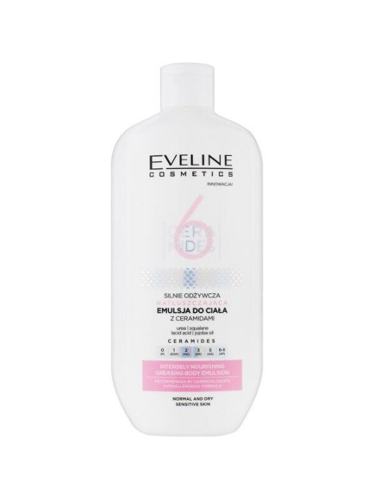 Eveline 6 Ceramides Strongly Nourishing Moisturizing Body Emulsion 350ml – Skin Regeneration and Protection