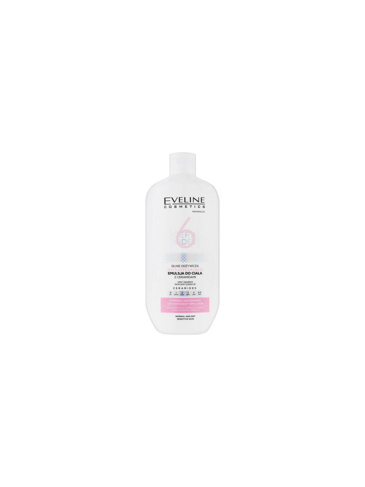 Eveline 6 Ceramides Strongly Nourishing Moisturizing Body Emulsion 350ml – Skin Regeneration and Protection