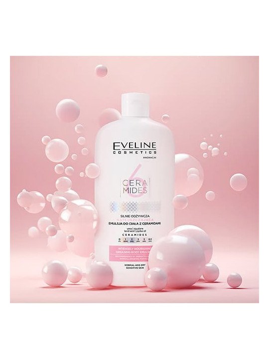 Eveline 6 Ceramides Strongly Nourishing Moisturizing Body Emulsion 350ml – Skin Regeneration and Protection