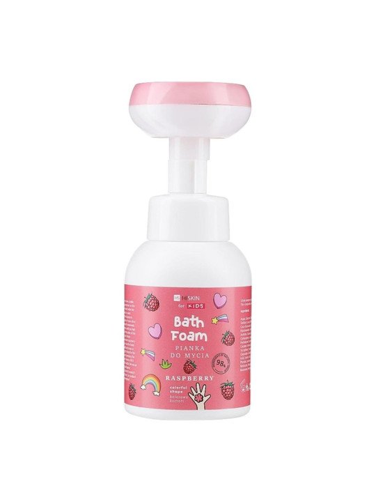 Hiskin Kids Hand and Body Wash Foam for Children Raspberry 300ml – Gentle Care and Fruity Freshness