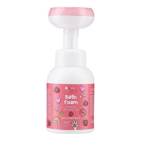 Hiskin Kids Hand and Body Wash Foam for Children Raspberry 300ml – Gentle Care and Fruity Freshness