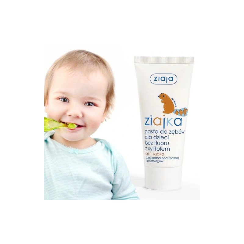 Ziaja, Ziajka, Fluoride-free Toothpaste for Children with Xylitol, 50ml