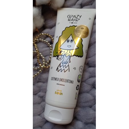 Crazy Hair by HiSkin Emolientowa Odżywka PEH Balance Banan 250ml – Nawilżenie i Ochrona Włosów na Co Dzień