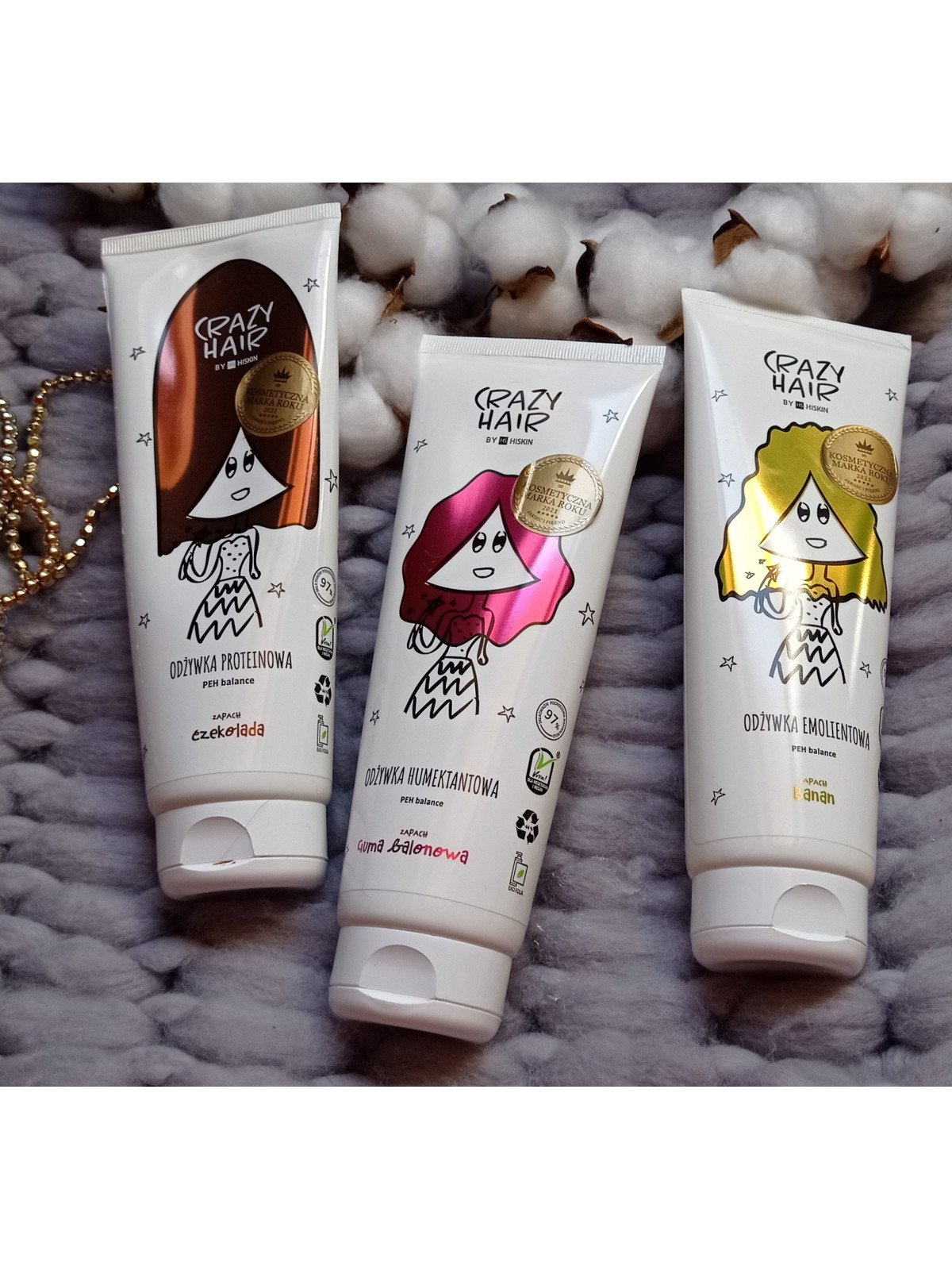 Crazy Hair by HiSkin Humektantowa Odżywka PEH Balance Bubble Gum 250ml – Intensywne Nawilżenie i Ochrona Włosów